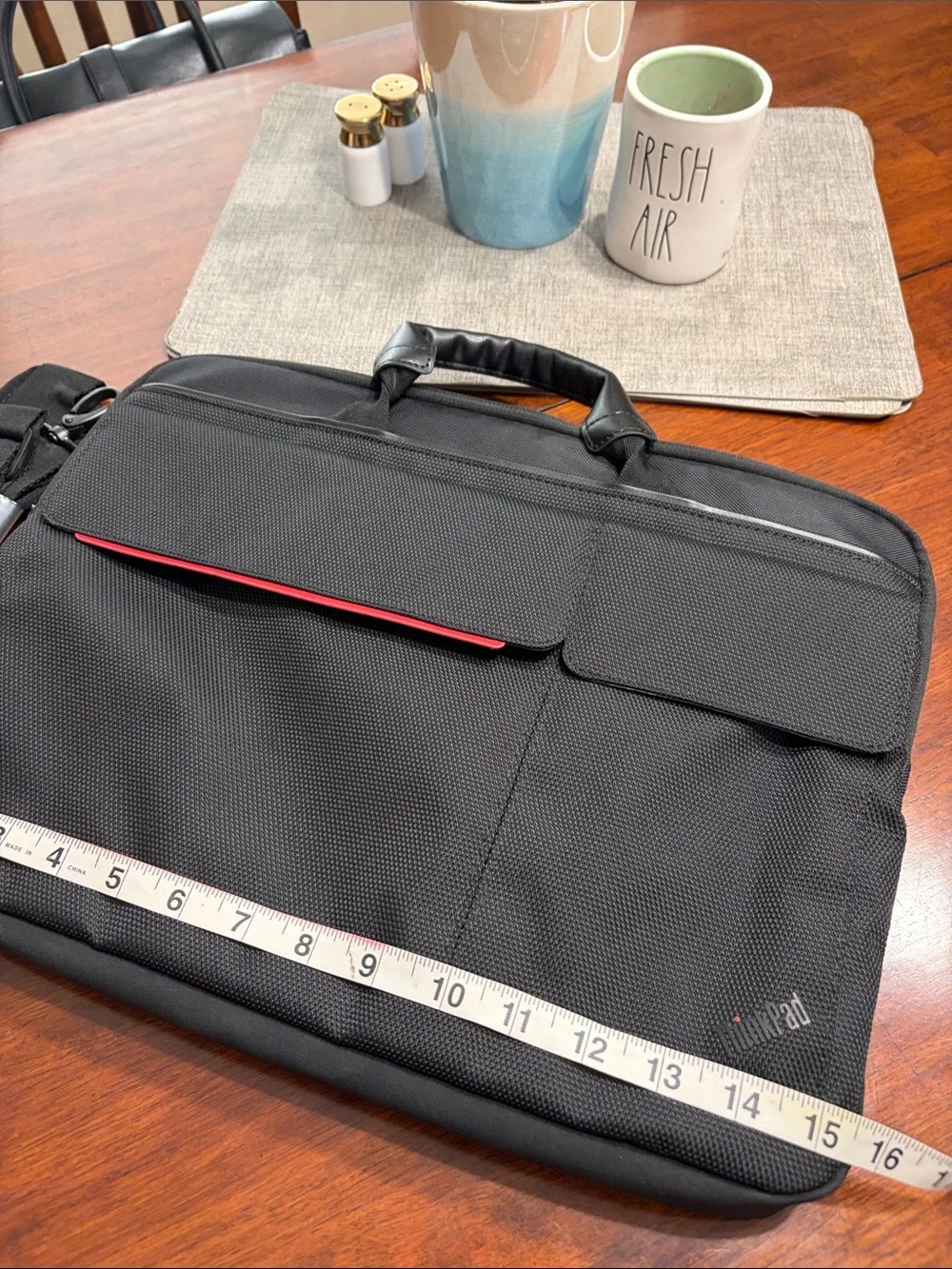 NWOT ThinkPad Black Laptop Briefcase with Red Accent